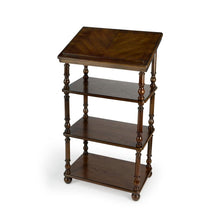 Traditional Library Stand with Storage, Wood Writing Desk, Vintage Oak