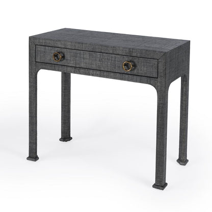 Chatham Raffia Console Table, Charcoal