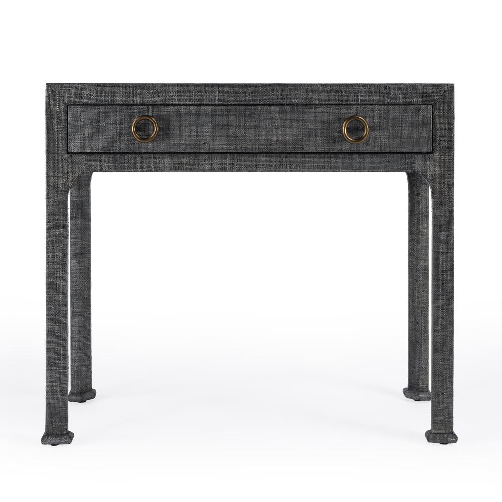 Chatham Raffia Console Table, Charcoal