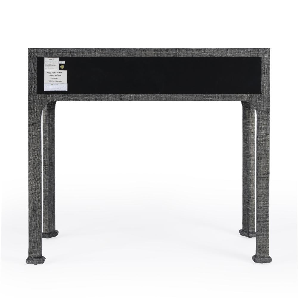 Chatham Raffia Console Table, Charcoal