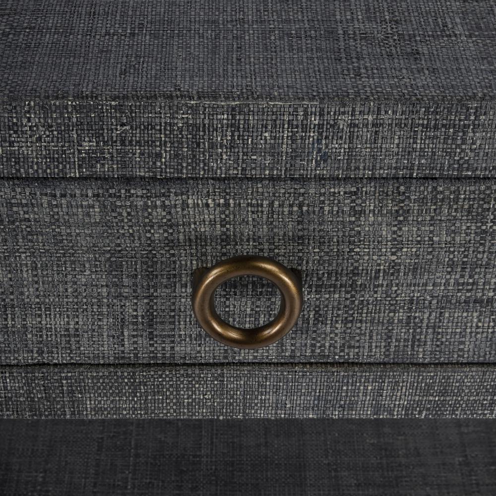 Chatham Raffia Nightstand, Charcoal