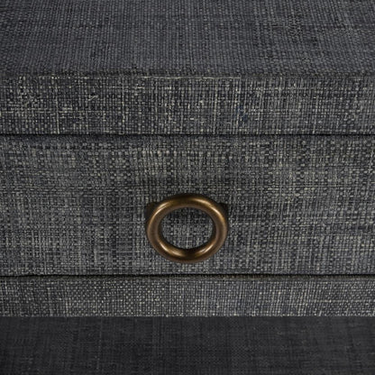Chatham Raffia Nightstand, Charcoal
