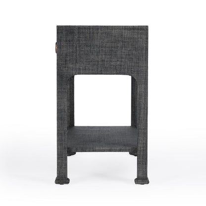 Chatham Raffia Nightstand, Charcoal