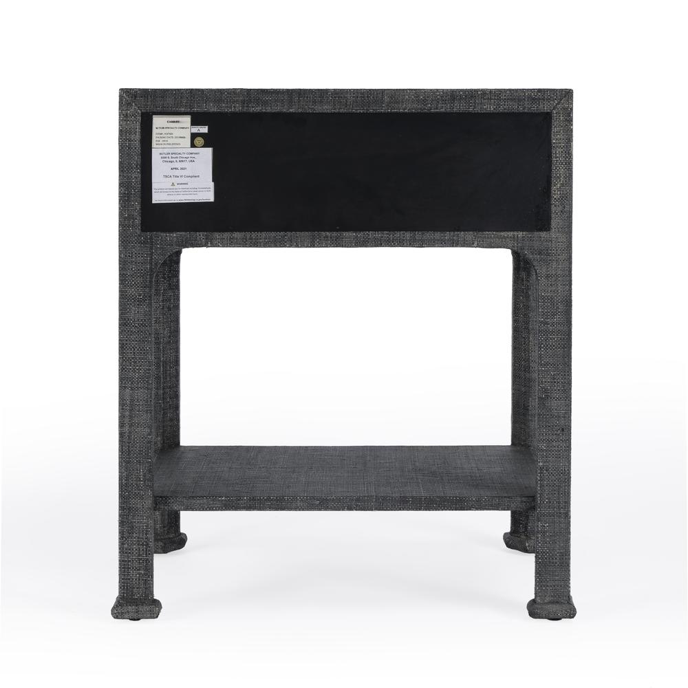 Chatham Raffia Nightstand, Charcoal
