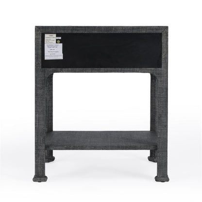 Chatham Raffia Nightstand, Charcoal