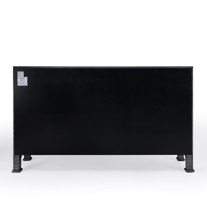 Chatham 3-Drawer Raffia 60" Sideboard, Charcoal