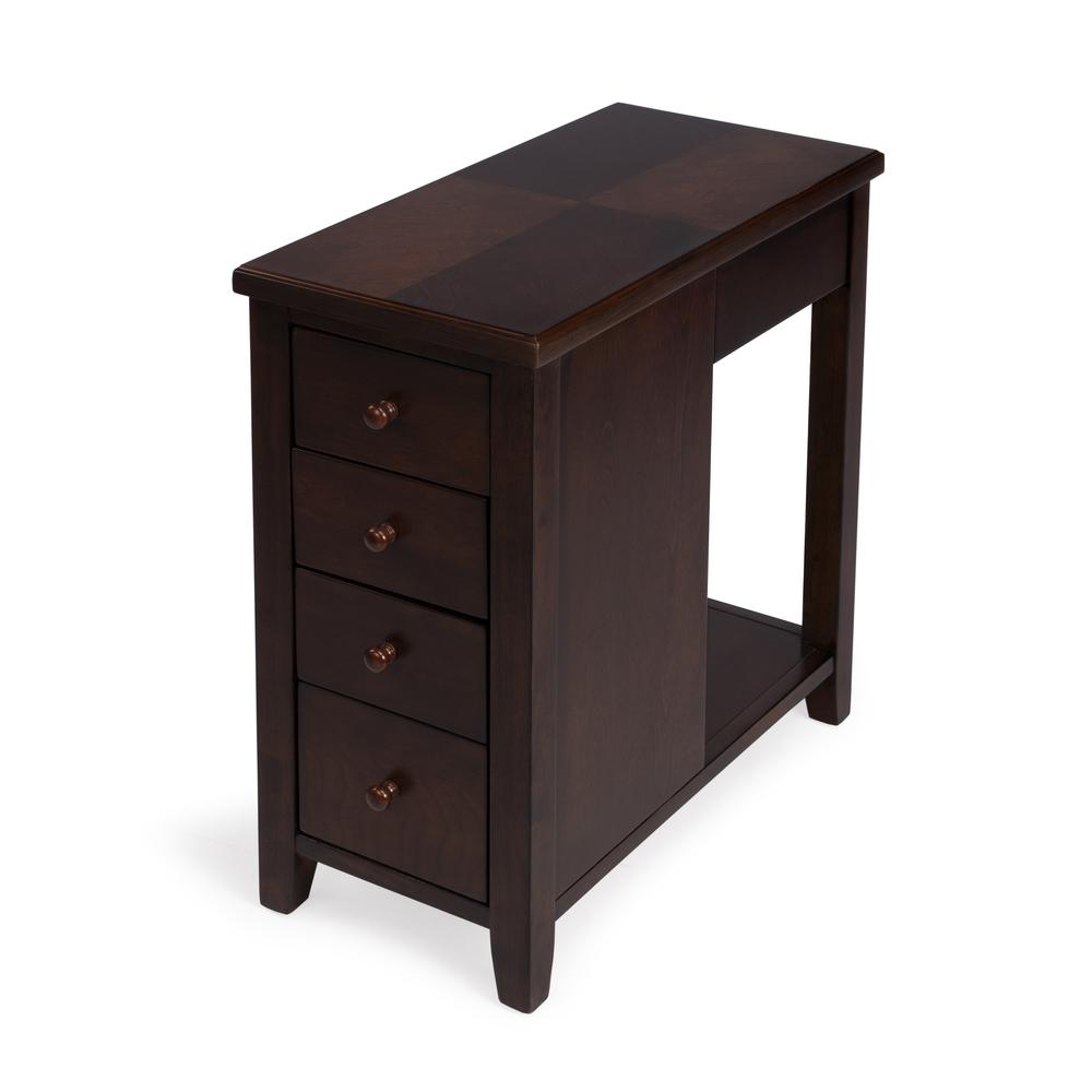 Kelton 4 Drawer Side Table, Dark Brown