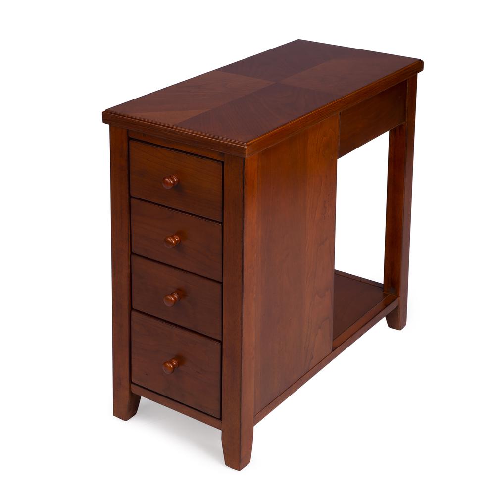 Kelton 4 Drawer Side Table, Medium Brown