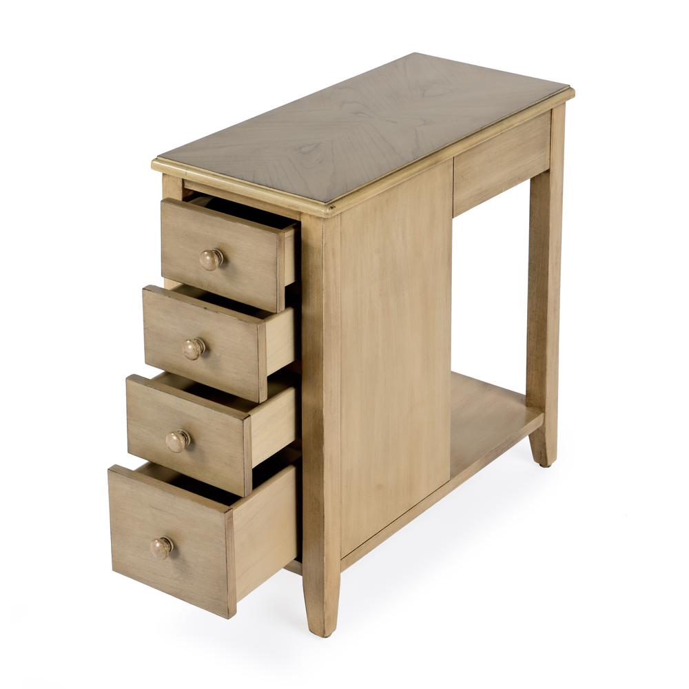 Kelton 4 Drawer Side Table, Beige
