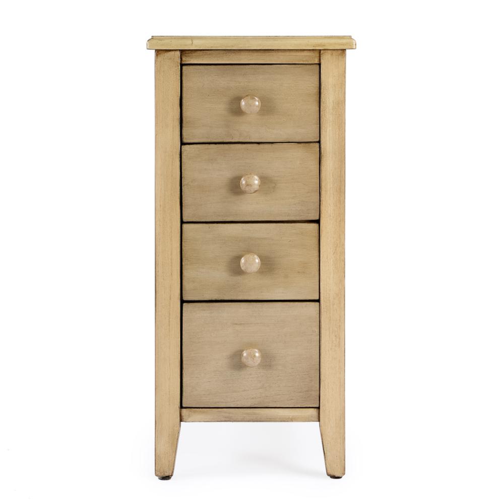 Kelton 4 Drawer Side Table, Beige
