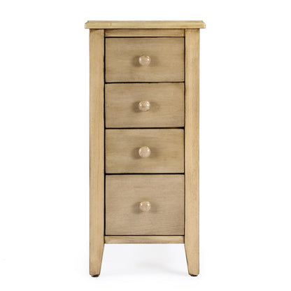 Kelton 4 Drawer Side Table, Beige