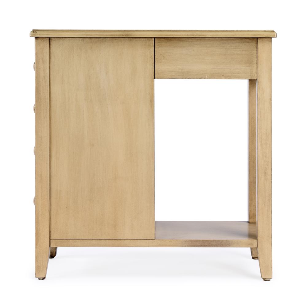 Kelton 4 Drawer Side Table, Beige