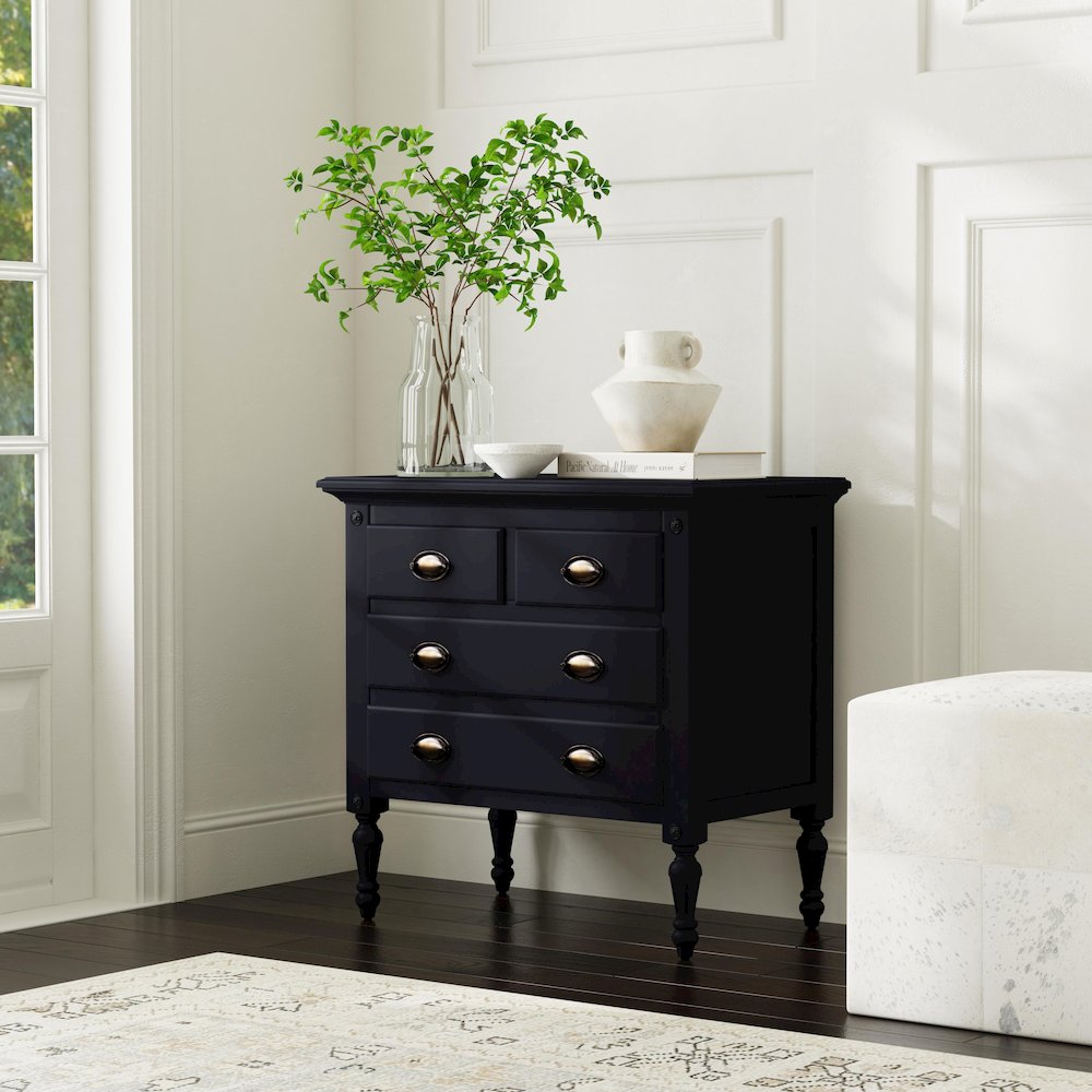 Easterbrook 4 Drawer Chest, Black