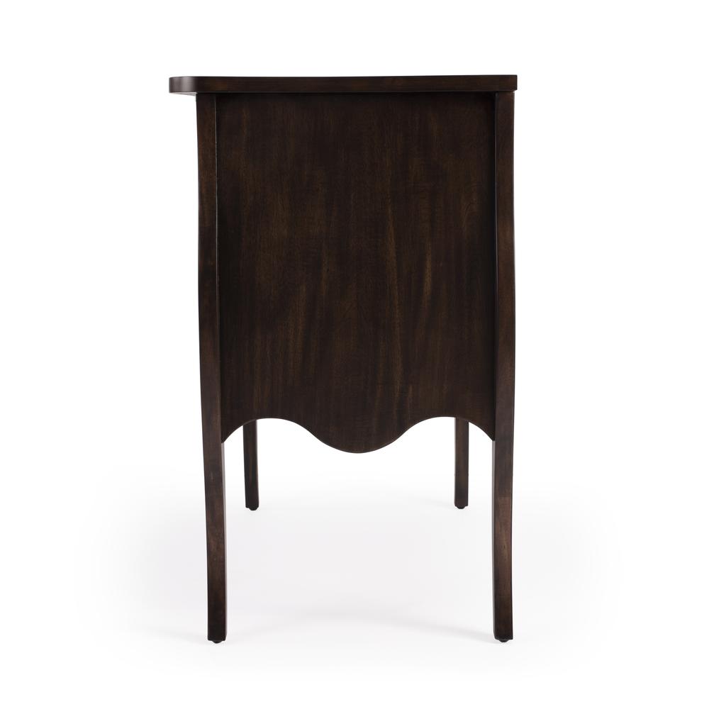 Rochelle Walnut 2 Drawer Chest, Dark Brown