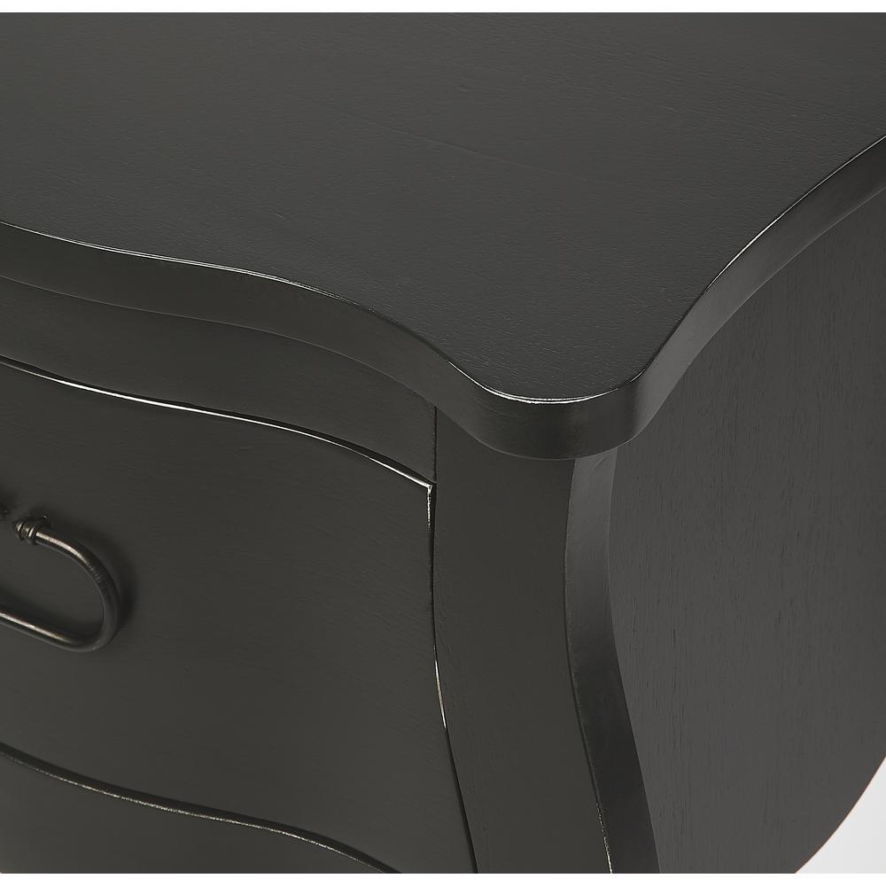 Rochelle 1 Drawer Nightstand, Black