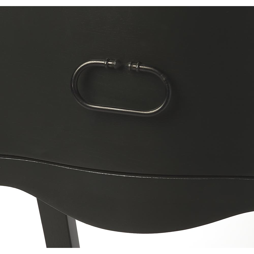 Rochelle 1 Drawer Nightstand, Black