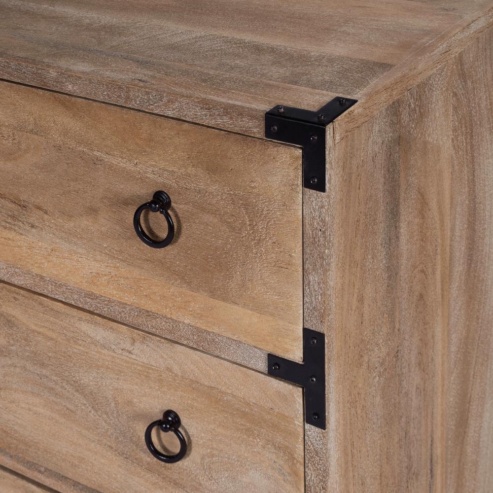 Forster Campaign 3 Drawer Dresser, Light Brown