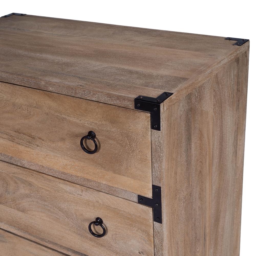 Forster Campaign 3 Drawer Dresser, Light Brown