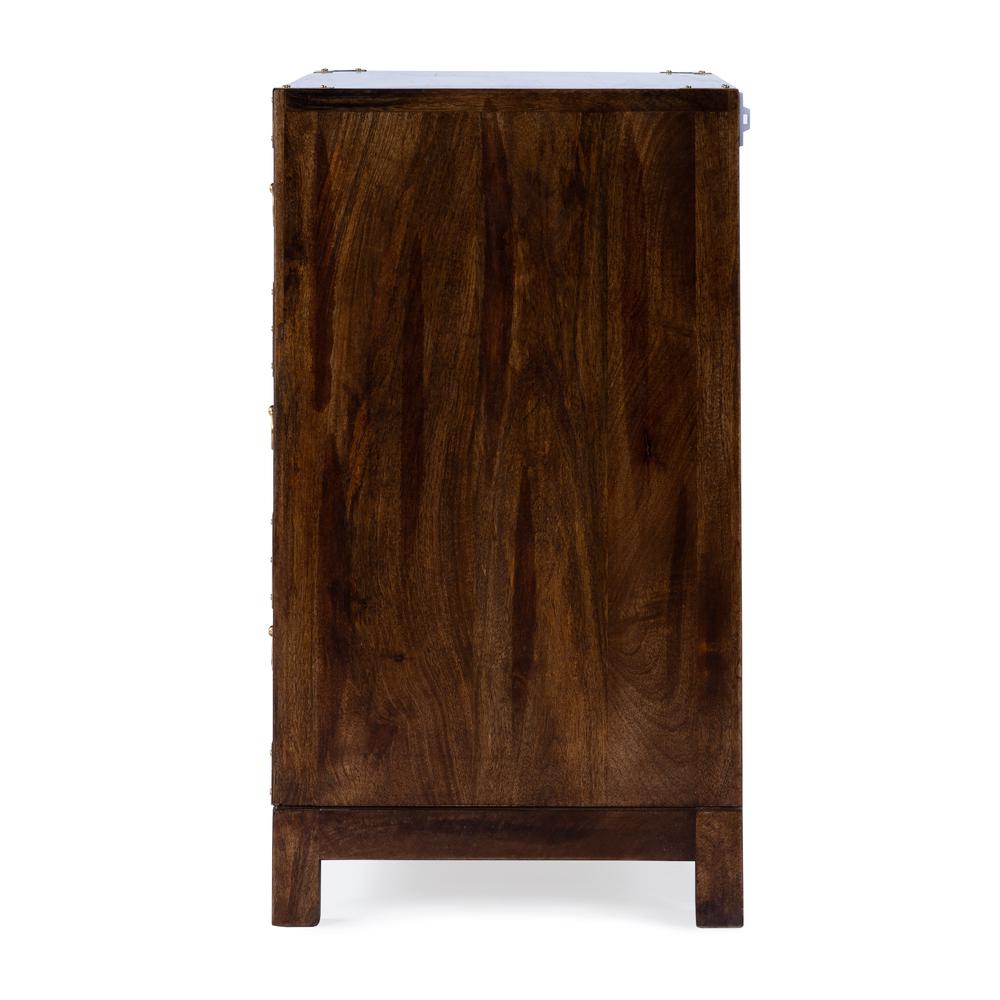 Forster Campaign 3 Drawer Dresser, Dark Brown