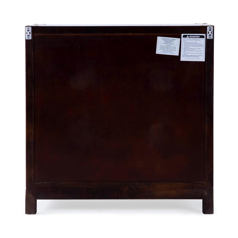 Forster Campaign 3 Drawer Dresser, Dark Brown