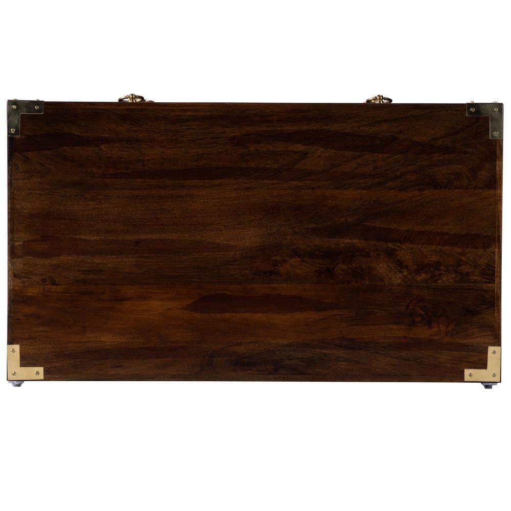 Forster Campaign 3 Drawer Dresser, Dark Brown