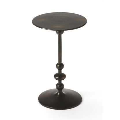 Zora Pedestal Side Table, Black