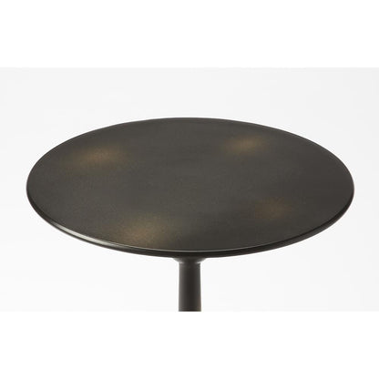 Zora Pedestal Side Table, Black