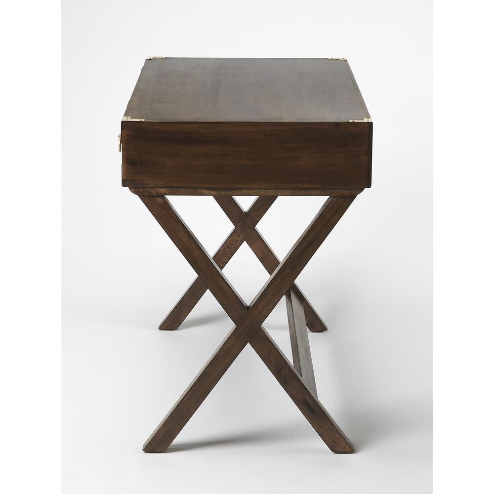 Forster Campaign Writing Desk, Dark Brown