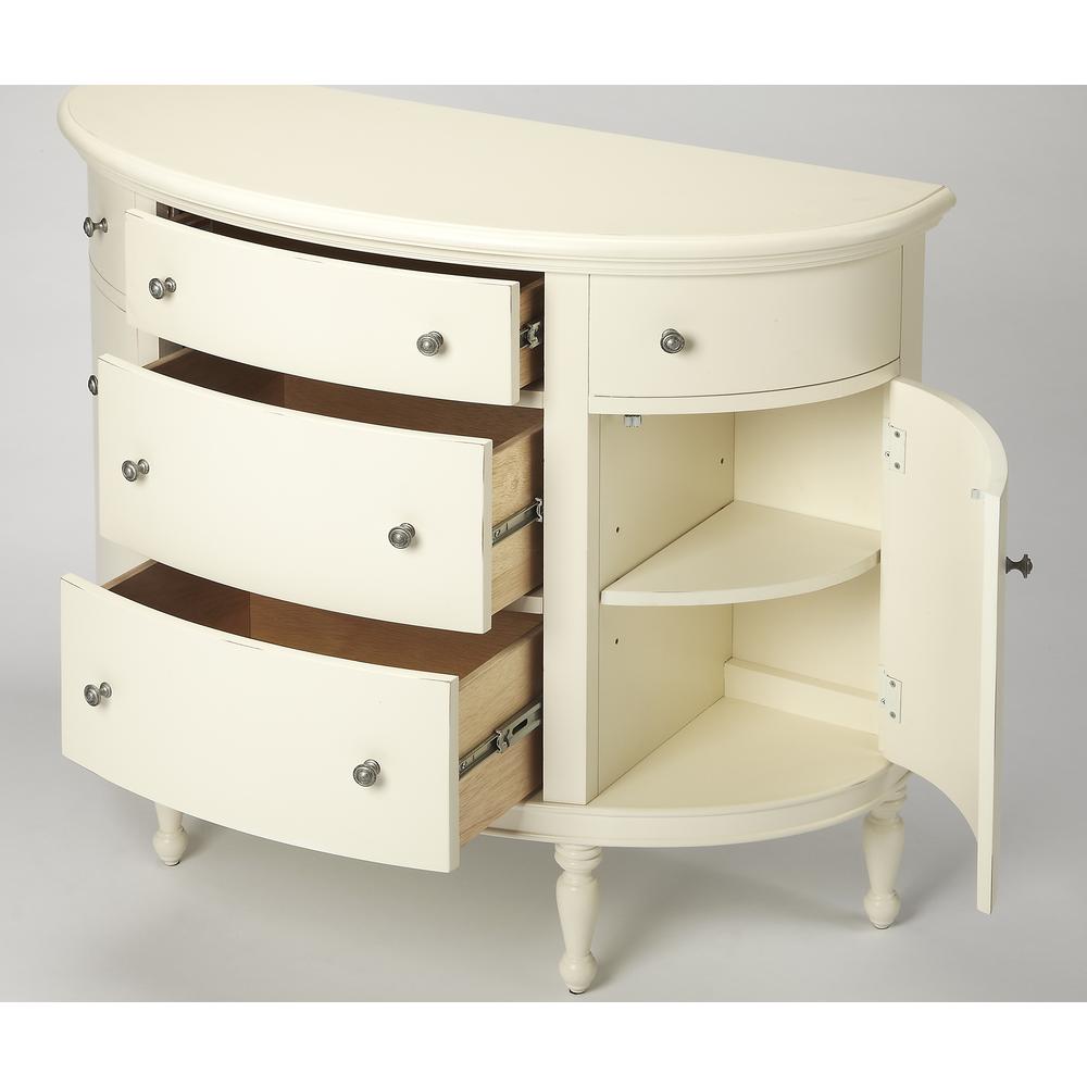 Bedford Demilune Console Table, White