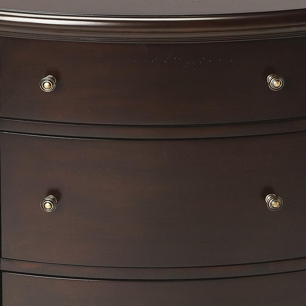 Bedford Mahogany Demilune Console Table, Dark Brown