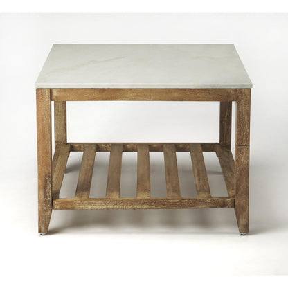 Brayden Marble Bunching Coffee Table, Light Brown
