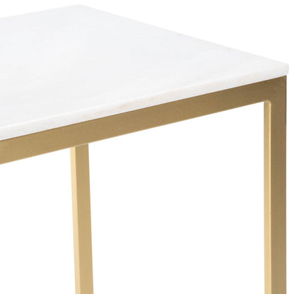 Lawler Marble C- Side Table, Gold
