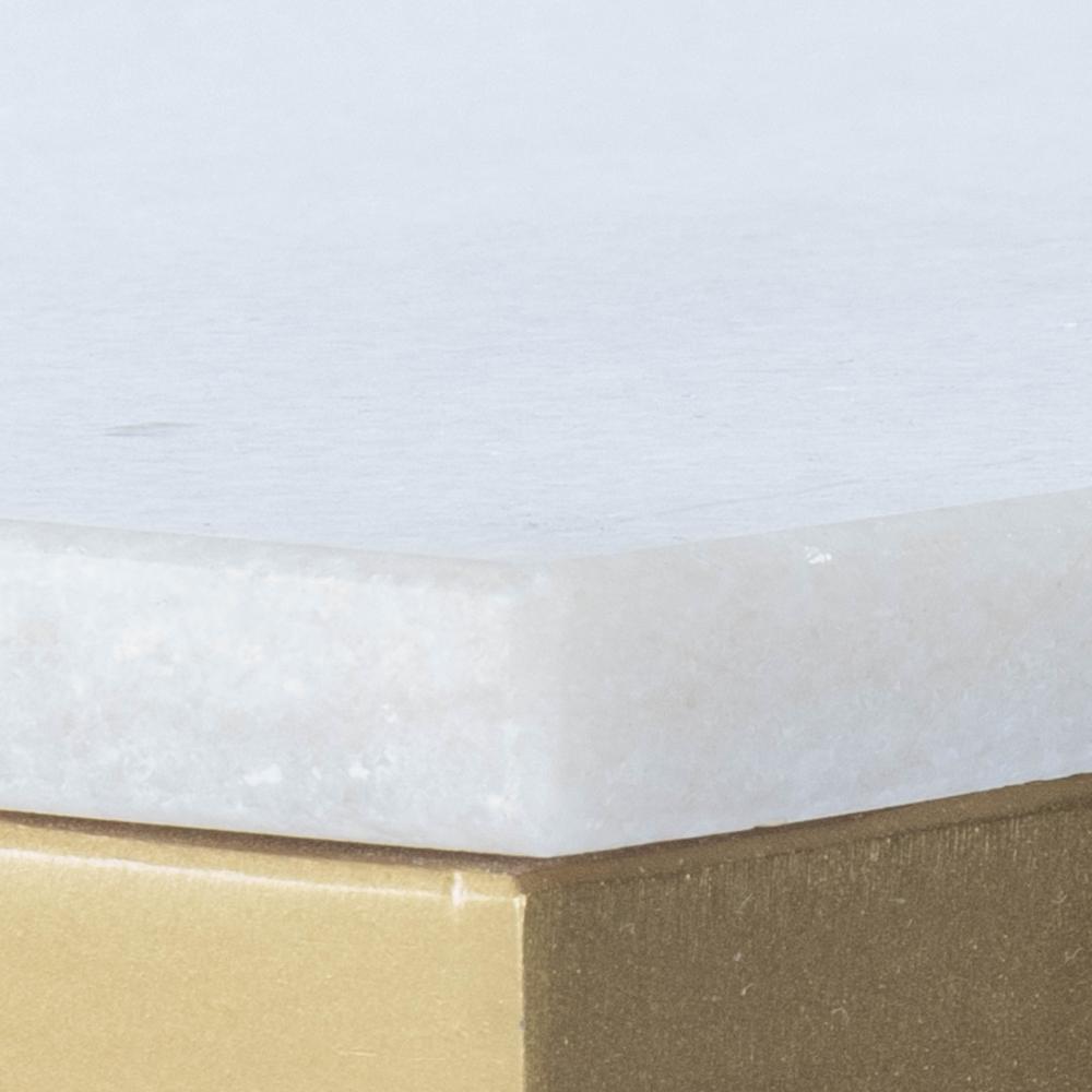 Lawler Marble C- Side Table, Gold