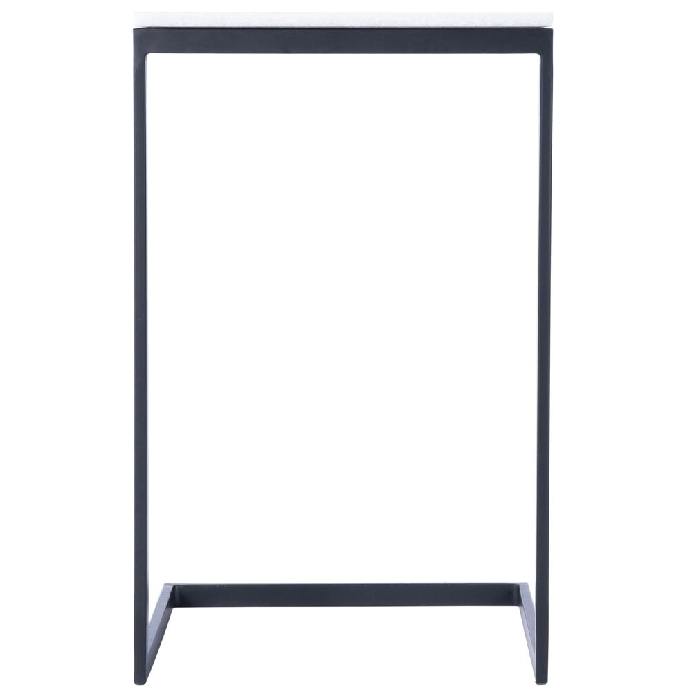 Lawler Marble C- Side Table, Black, White