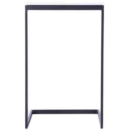 Lawler Marble C- Side Table, Black, White
