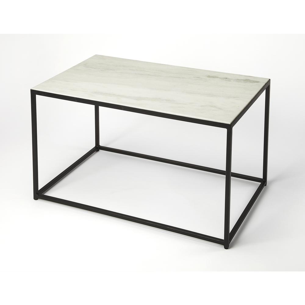 Phinney Marble & Metal Coffee Table, Multi-Color