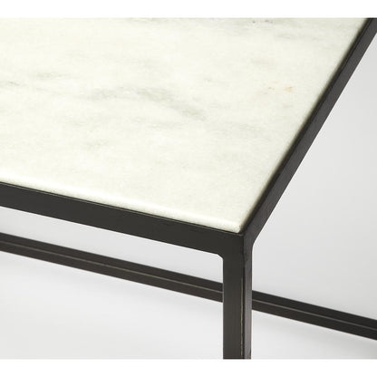 Phinney Marble & Metal Coffee Table, Multi-Color