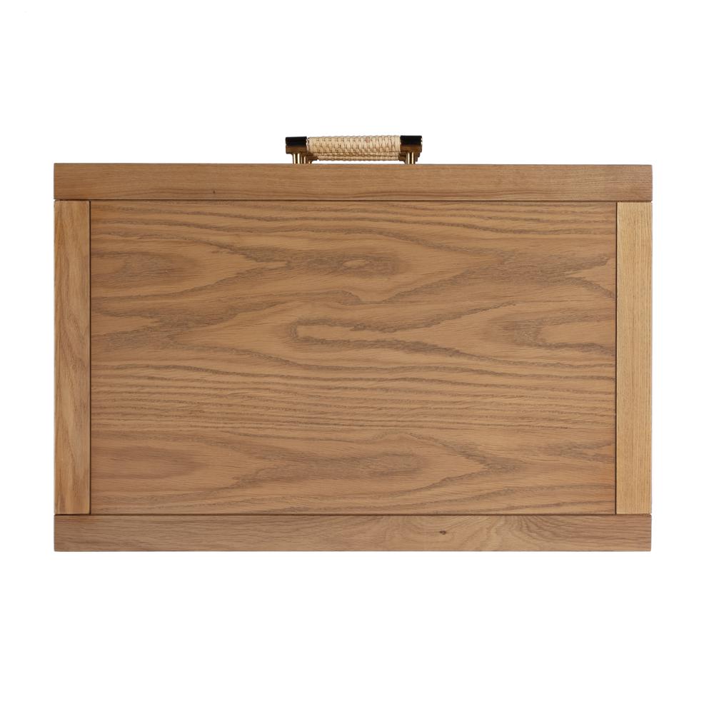 Mesa Cane and Solid Wood  3 Drawer Chest, Natural