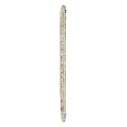 Flora 30" Rattan  Wall Mirror, Off-White