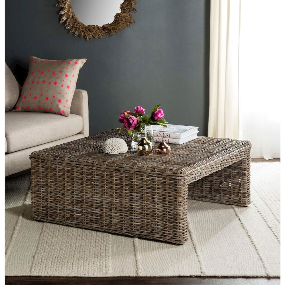 Home Collection Persis Natural Wicker Coffee Table