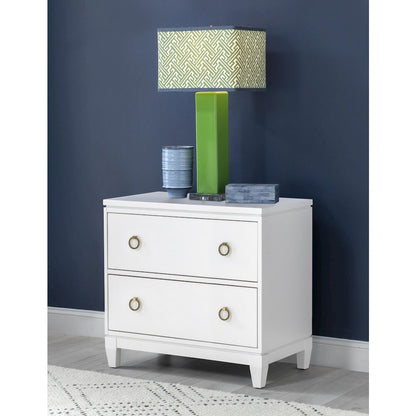 Summerland Nightstand - 2 Drawers, Outlets & USB Ports