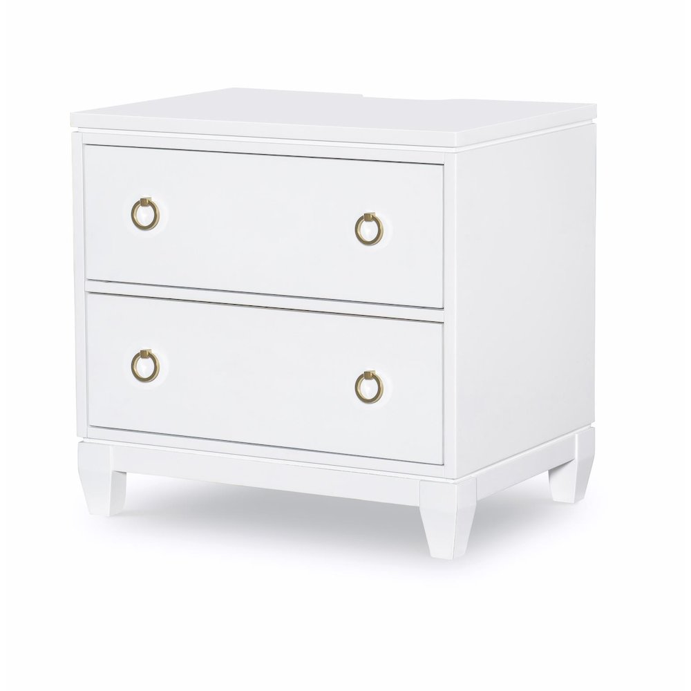Summerland Nightstand - 2 Drawers, Outlets & USB Ports