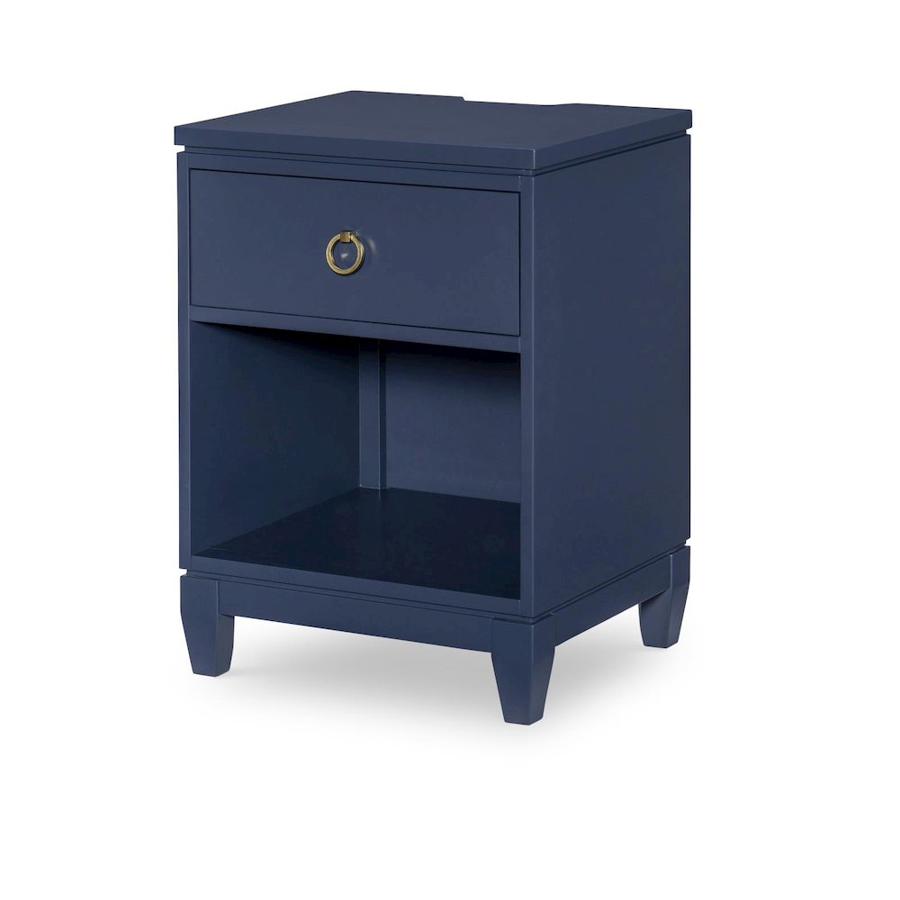 Summerland Open Nightstand with Charging Ports - Modern Bedside Table