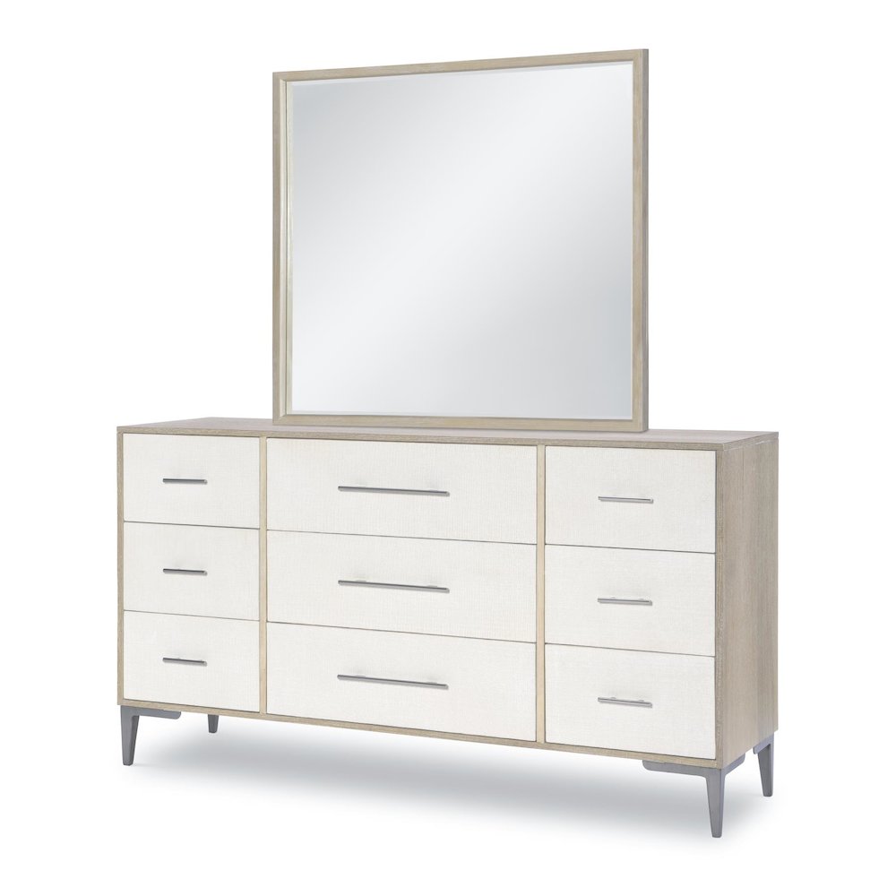 Biscayne Mirror Beveled, Malabar with Alabaster Fronts