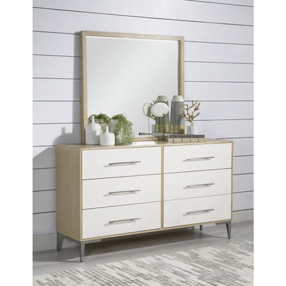 Biscayne Mirror Beveled, Malabar with Alabaster Fronts
