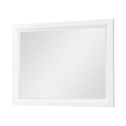Mirror (Beveled), Harvest Oak Tops, Natural White Base, Aged Black Accents