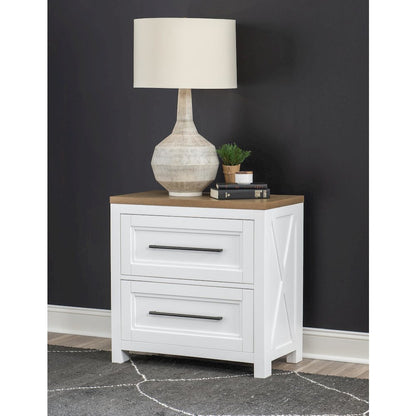 Franklin Nightstand - 2 Drawer with Outlets & USB Ports