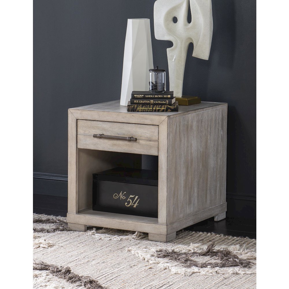 Westwood Square End Table (1 Drawer, 1 Open Shelf)