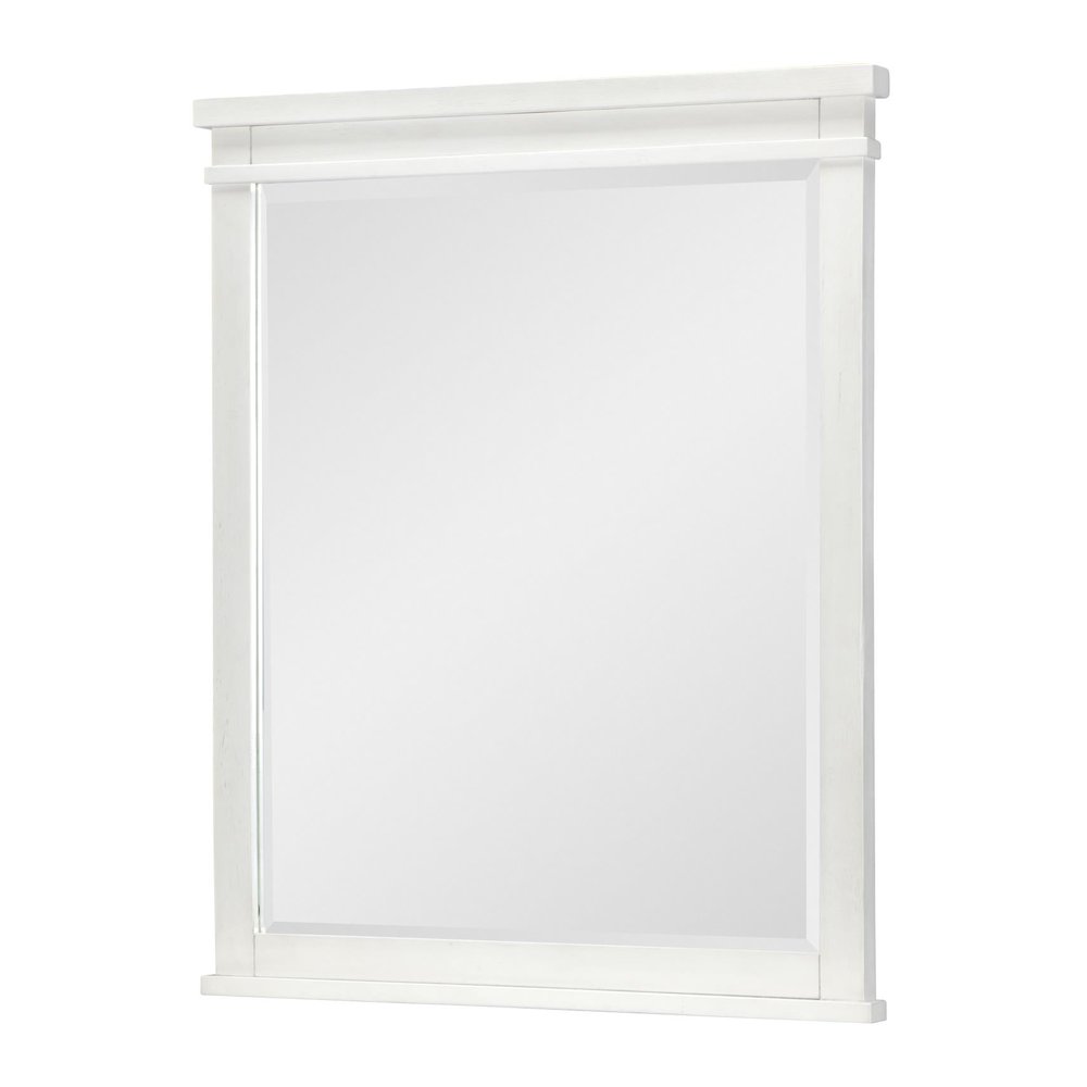 Flatiron Mirror (Beveled), Aged White