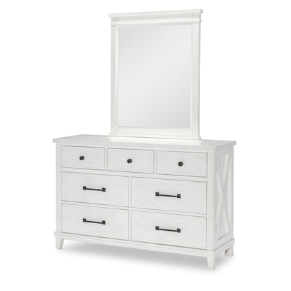 Flatiron Mirror (Beveled), Aged White